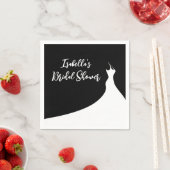 Elegante bruiloftssluiting servet zwart (Insitu)