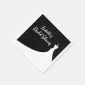 Elegante bruiloftssluiting servet zwart (Hoek)