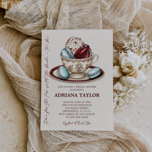 Elegante bruiloftstheepartij  kaart