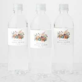 Elegante Bruiloftsuitnodiging voor Herfst Waterfles Etiket