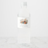 Elegante Bruiloftsuitnodiging voor Herfst Waterfles Etiket (Voorkant)
