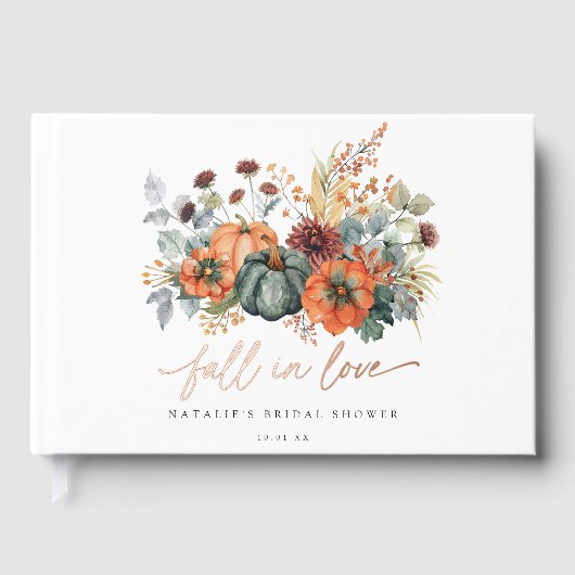 Elegante Bruiloftsuitvaart Herfst Gastenboek (Voorkant)
