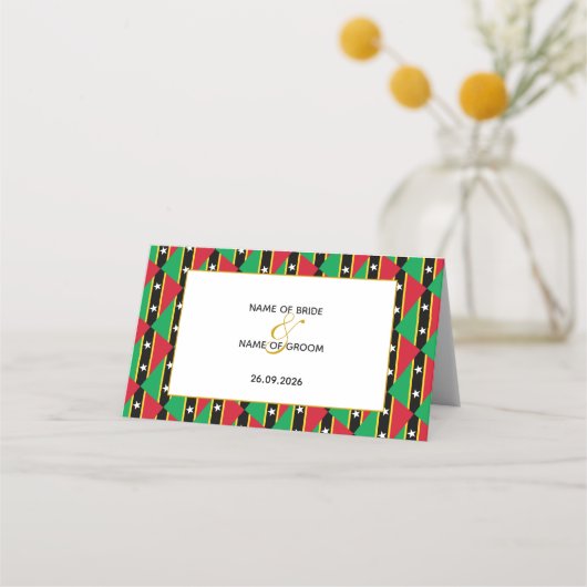 Elegante bruiloftsviering op ST KITTS NEVIS Plaatskaartje (Achterkant)