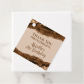 Elegante bruine agaat bedankjes labels (In situ)
