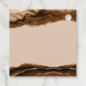 Elegante bruine agaat bedankjes labels (Achterkant)