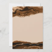 Elegante bruine agaat foto uitnodiging (Achterkant)