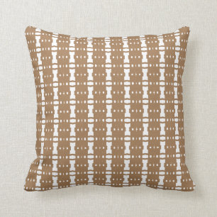 Elegante bruine beige en witte kussen