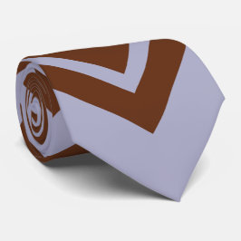 Elegante bruine & blauwe chevron patroon das