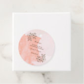 Elegante Bruine Bloem Custom Wedding Bedankjes Labels (In situ)