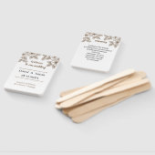 Elegante bruine bloem gepersonaliseerde bruiloft p handwaaier (Niet-gemonteerd)