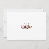 Elegante bruine bloemen gouden lijst bruiloft save the date (Achterkant)