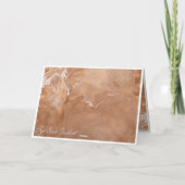 Elegante Bruine Bloemen Happy Birthday Kaart