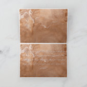 Elegante Bruine Bloemen Happy Birthday Kaart