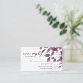 Elegante bruine bosblad trouw-RSVP Informatiekaartje (Staand voorkant)