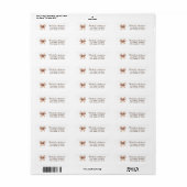 Elegante bruine Bow Coquette retouradreslabel Etiket (Full Sheet)