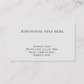 Elegante Bruine Cacao Satijn Custom Professional Visitekaartje (Achterkant)