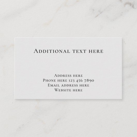 Elegante Bruine Cacao Satijn Custom Professional Visitekaartje (Achterkant)