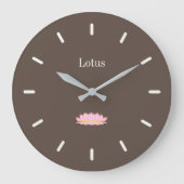 Elegante Bruine Ceder Grote Klok (Voorkant)