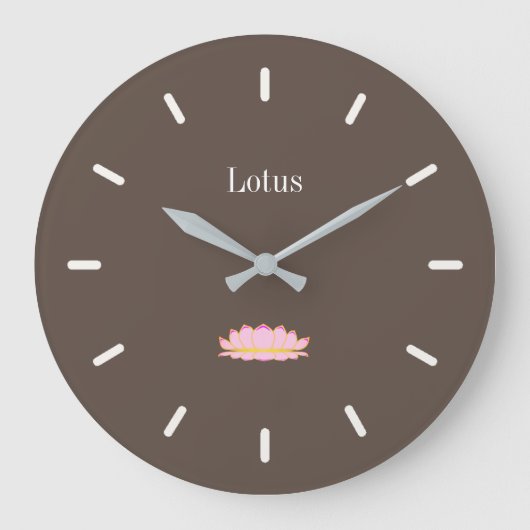 Elegante Bruine Ceder Grote Klok (Voorkant)