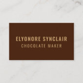 Elegante bruine chocolade maker social icon QR-cod Visitekaartje (Voorkant)