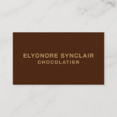Elegante bruine chocolaterie sociale icon QR-code  Visitekaartje (Voorkant)