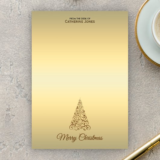 Elegante bruine en beige gepersonaliseerde Kerstmi Post-it® Notes