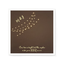 Elegante bruine en gouden slingerlichtjes grappige
