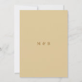 Elegante bruine en gouden snoerlampjes bruiloft kaart (Achterkant)