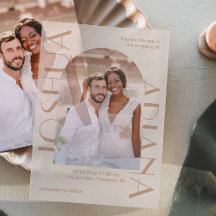 Elegante bruine foto boog bruiloft