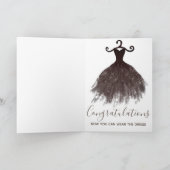 Elegante bruine glitter Je kunt de jurk Afstudeerd Kaart (Binnen)