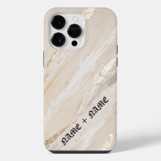 Elegante bruine goud glans iPhone 14 pro max hoesje