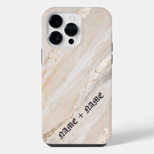 Elegante bruine goud glans iPhone hoesje (Achterkant)