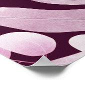 Elegante bruine grote bladeren bruiloft feest welk poster (Hoek)