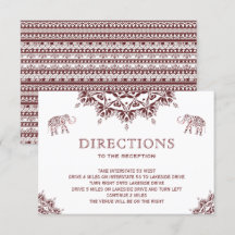 Elegante bruine henna Indiase trouwrichtingen