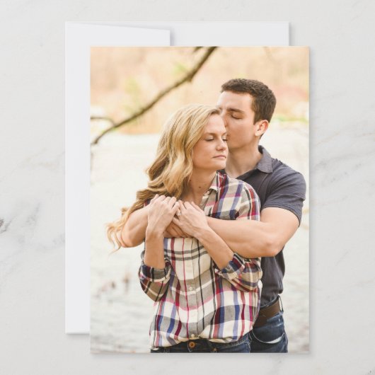 Elegante bruine herfst gebladerte herfst bruiloft kaart (Achterkant)