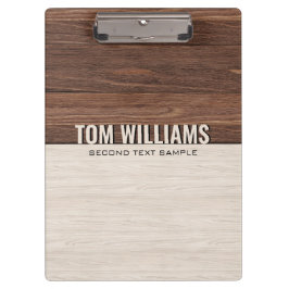 Elegante bruine houten textuur moderne stijl monog klembord