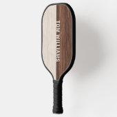 Elegante bruine houtstructuur moderne stijl monogr pickleball paddle (Links)