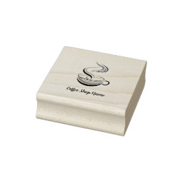 Elegante Bruine Koffie espresso business logo shop Rubberstempel