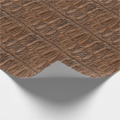 Elegante bruine krokodil cadeaupapier (Hoek)