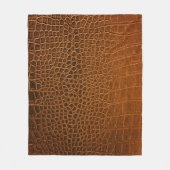 Elegante bruine krokodil lederen textuur. fleece deken (Voorkant)
