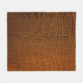 Elegante bruine krokodil lederen textuur. fleece deken (Voorkant (Horizontaal))