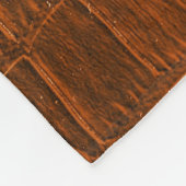 Elegante bruine krokodil lederen textuur. fleece deken (Hoek)