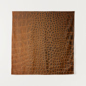 Elegante bruine krokodil lederen textuur. wandkleed (Voorkant (horizontaal))