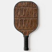 Elegante bruine krokodil pickleball paddle (Voorkant)