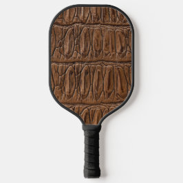 Elegante bruine krokodil pickleball paddle