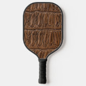 Elegante bruine krokodil pickleball paddle (Achterkant)