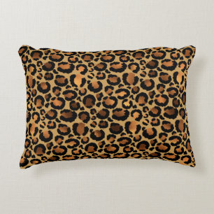 Elegante bruine luipaardvlekken wild dier glamour accent kussen