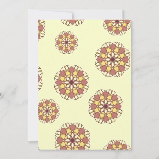 Elegante bruine mandala indiaanse bruiloft uitnodi kaart (Achterkant)