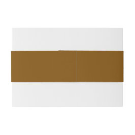 Elegante bruine monogram trouwband uitnodigingen wikkel