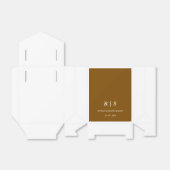 Elegante Bruine Monogram Wedding Favoriet Box Bedankdoosjes (Uitgevouwen)